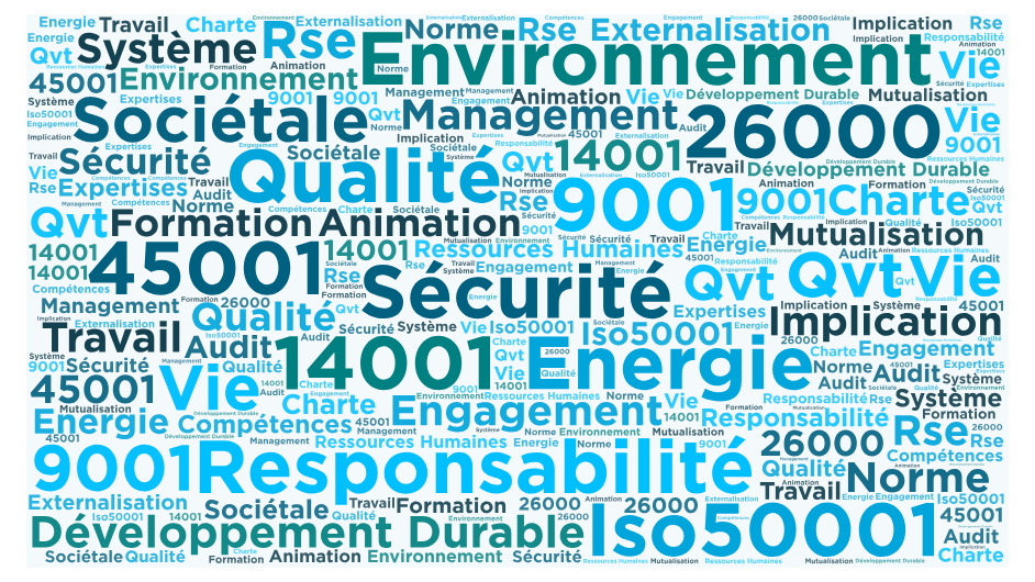 nuage de mots autour des notions de qualité sécurité environnement énergie travail d'AC-MB